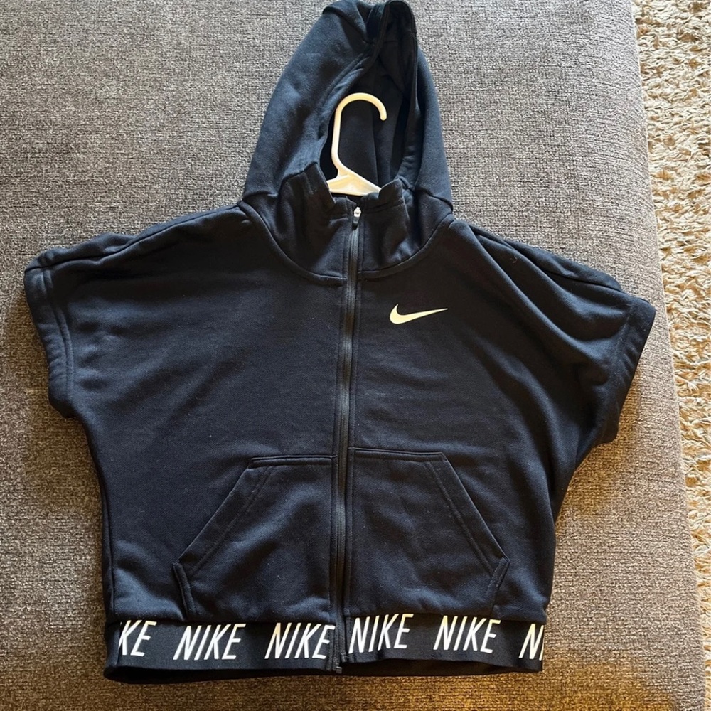Nike Zip up short-sleeve Hoodie, cropped